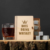 Камни для виски "Boss Drink Whiskey" 6 штук в подарочной коробке